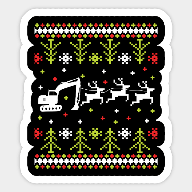 baggerfahrer ugly christmas shirt Sticker by HBfunshirts